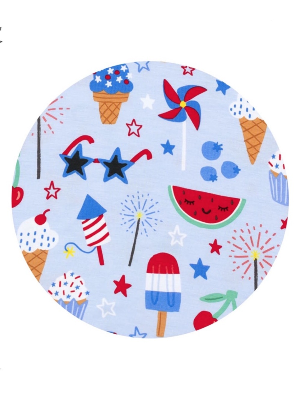 🍉Little Sleepies Red, White, & Cute Shorty 18-24 - Picture 5 of 5